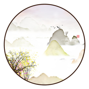 現(xiàn)代水墨水彩抽象油畫