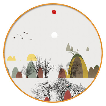 現(xiàn)代水墨水彩抽象油畫