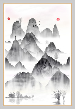水墨裝飾掛畫(huà)