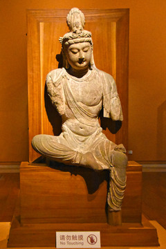 唐石雕菩萨坐像