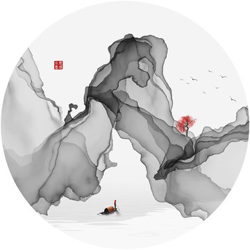 抽象水墨畫