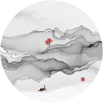 水墨畫(huà)抽象意境水墨裝飾畫(huà)