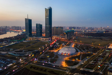 天津滨海新区于家堡夜景