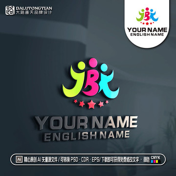 JBX字母LOGO幼教LOGO