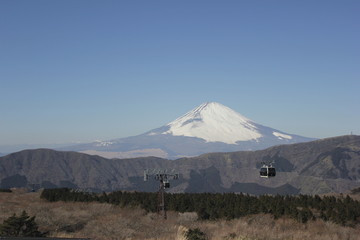 远眺日本富士山