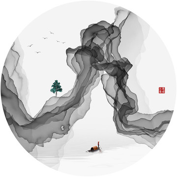 水墨裝飾畫