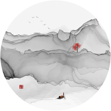 中國(guó)風(fēng)數(shù)字水墨畫