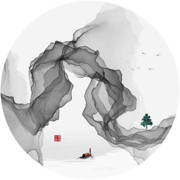 水墨山水畫