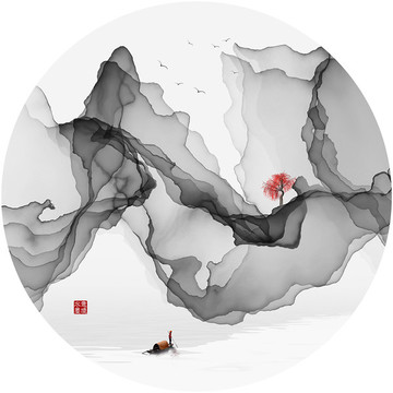 中式水墨背景墻