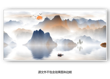 意境山水水墨畫