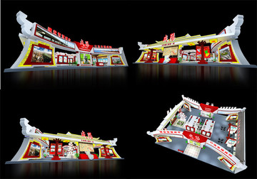 大型政府展3D模型材質(zhì)打包