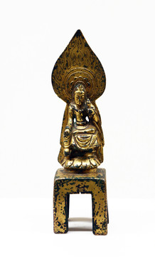 唐代鎏金菩萨坐像