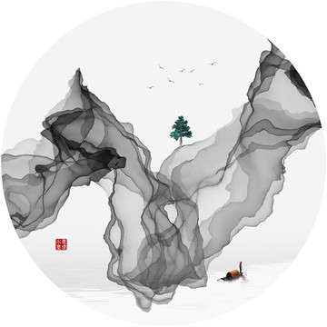 水墨山水畫