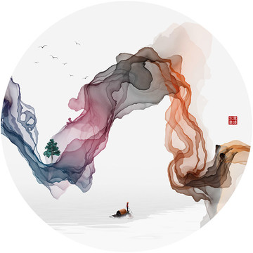 水墨山水畫(huà)