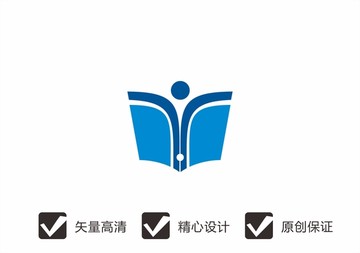 书本学校logo