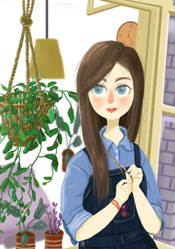 美女插畫