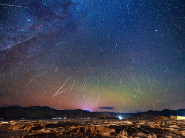 泸沽湖双子座流星雨