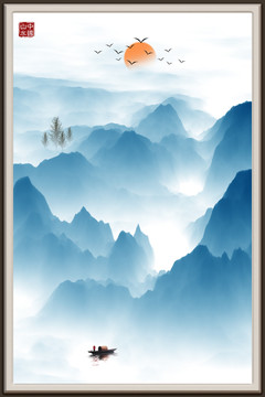 抽象意境水墨畫