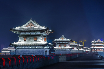 大同古城楼夜景