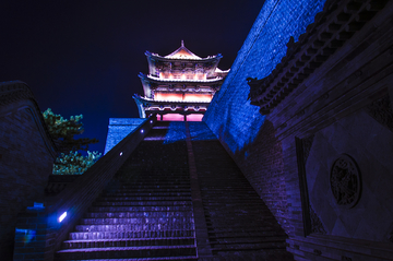 大同古城墙夜景