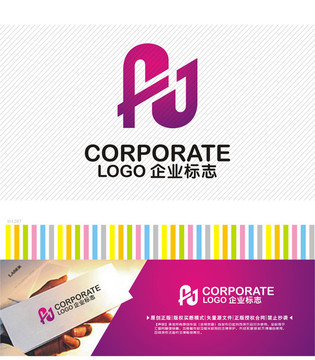 FJ字母logo