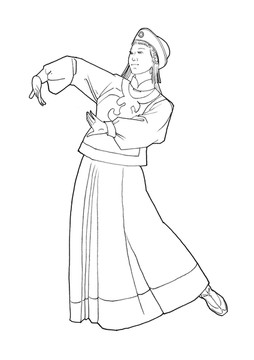藏族人物雕塑設(shè)計(jì)女