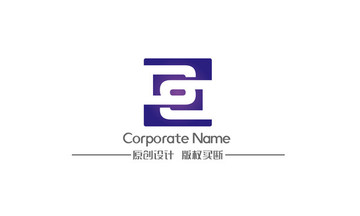 D英文字母标志logo