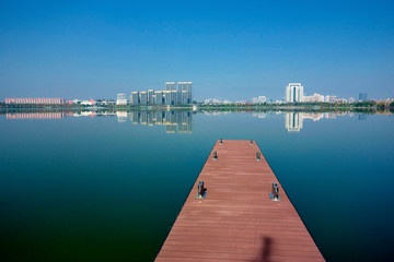金华湖海塘公园游船码头