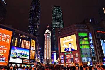 重慶解放街步行街夜景