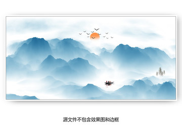 寫意山水裝飾畫