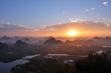 青龙山日出