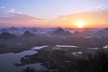 青龙山日出