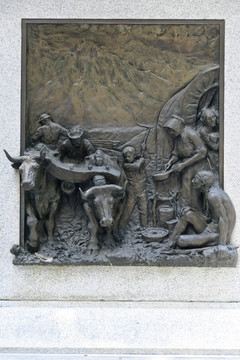 美国盐湖城摩门教雕塑
