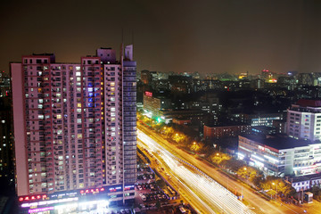 北京学院路地区夜景