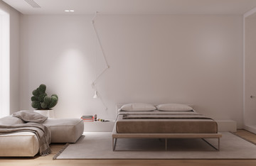 现代极简风格室内设计卧室