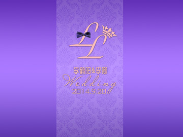 紫色婚禮迎賓區(qū)展示區(qū)背景