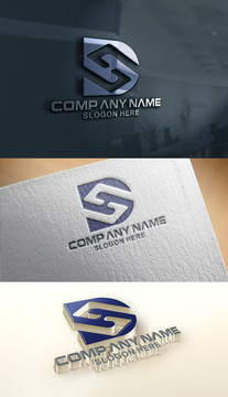 DS字母组合logo设计