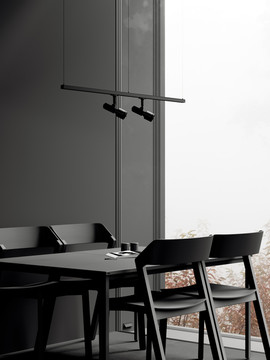 现代极简定制家具之高级灰餐厅
