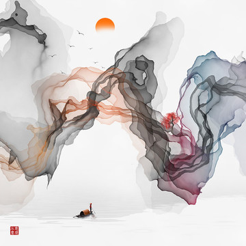 水墨裝飾畫