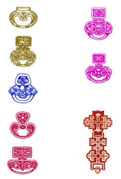 傳統(tǒng)民族配件裝飾花紋