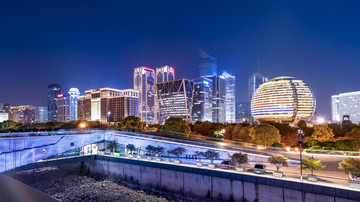 杭州钱江新城夜景