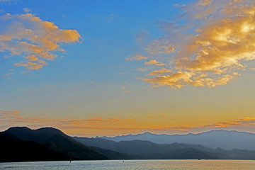 沙头角海滨黄昏风景