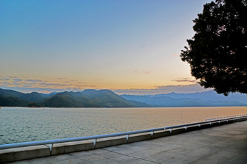 沙头角海滨黄昏风景