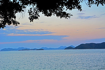 沙头角海滨黄昏风景