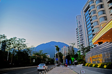 海滨道路建筑风景