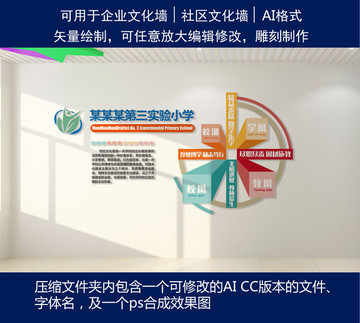 校園校風(fēng)文化墻