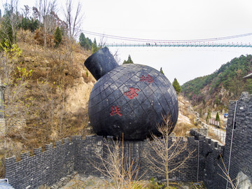 航拍海阳地雷战旅游景区