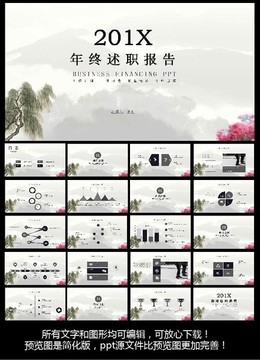 中國風(fēng)年終總結(jié)ppt模板