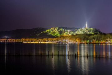 杭州西湖夜景