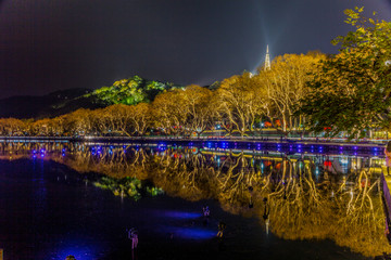 杭州西湖夜景